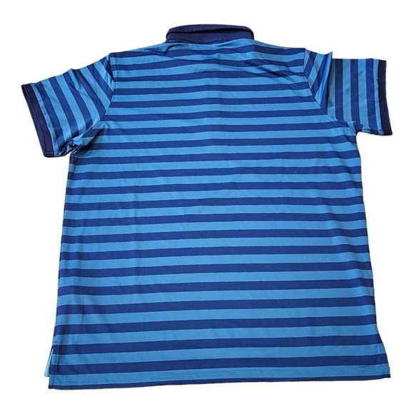 Greyson Polo Shirt Mens XL Blue Striped Short Sleeve Golf Performance NWOT - Picture 2 of 9